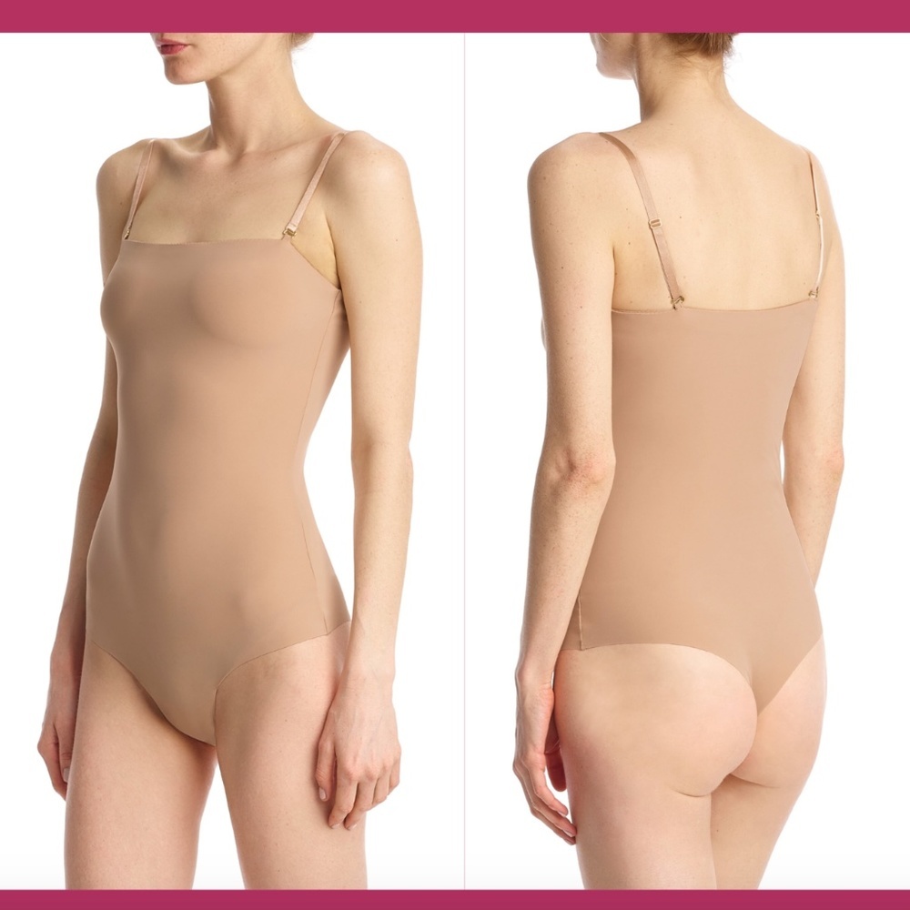 NWT $78‎ Commando Beige Classic Bodysuit Straight Neck [ SZ Large ]